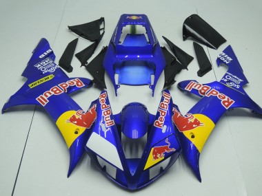 Carenados Moto Yamaha YZF R1 2002-2003 - Azul Amarillo Rojo Bull