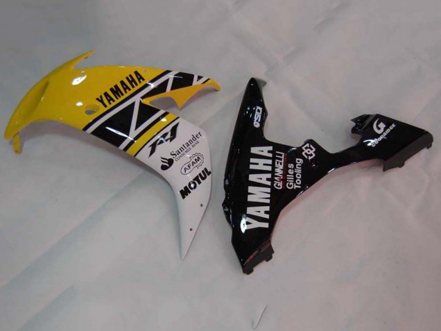 Carenados Moto Yamaha YZF 1000 R1 2004-2006 - Amarillo Blanco Negro Brillante