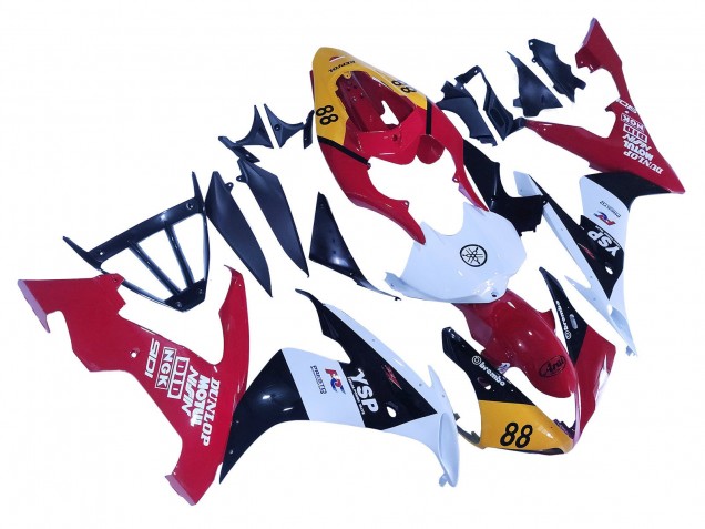 Carenados Moto Yamaha YZF 1000 R1 2004-2006 - Amarillo Rojo Blanco Negro YSP 88
