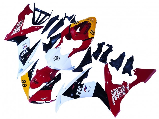 Carenados Moto Yamaha YZF 1000 R1 2004-2006 - Amarillo Rojo Blanco Negro YSP 88