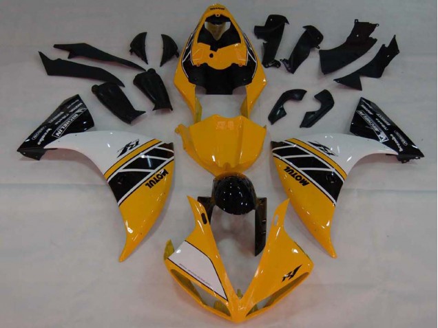 Carenados Moto Yamaha YZF 1000 R1 2007-2008 - Amarillo Blanco Negro