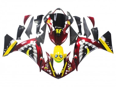 Carenados Moto Yamaha YZF 1000 R1 2009-2011 - Rojo Amarillo Negro Tiburón 46