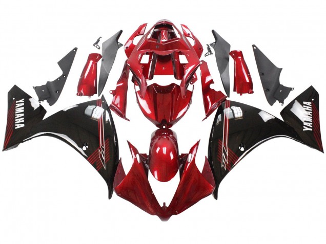 Carenados Moto Yamaha YZF 1000 R1 2012-2014 - Rojo Negro Brillante