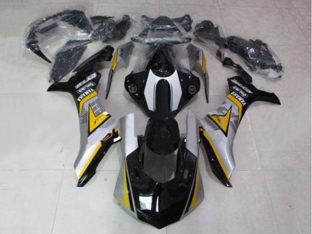 Carenados Moto Yamaha YZF 1000 R1 2012-2014 - Negro Brillante Blanco Plata Amarillo