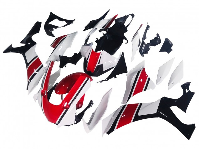 Carenado Moto Yamaha YZF 1000 R1 2020-2025 - Blanco Rojo Negro Brillante