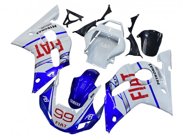 Carenados Moto Yamaha YZF 600 R6 1998-2002 - Blanco Azul Rojo Fiat 99