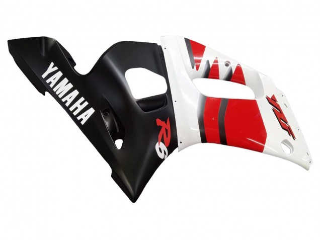Carenados Moto Yamaha YZF 600 R6 1998-2002 - Blanco Rojo Negro Brillante