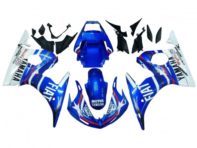 Carenados Moto Yamaha YZF R6S 2006-2009 - Blanco Azul Fiat Motul Kastinee