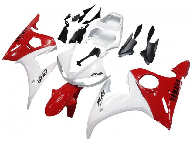 Carenados Moto Yamaha YZF R6 2003-2004 - Blanco Rojo