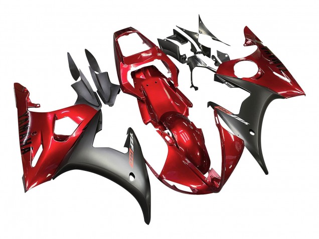 Kits Carenado Moto Yamaha YZF R6S 2006-2009 - Rojo Negro Mate