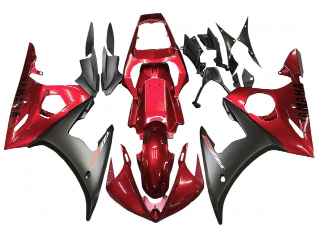 Kits Carenado Moto Yamaha YZF R6S 2006-2009 - Rojo Negro Mate