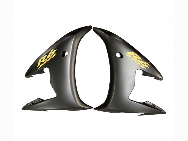 Carenados Moto Yamaha YZF R6 2003-2004 - Negro Brillante Negro Mate Oro Calcomanías