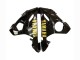 Carenados Moto Yamaha YZF R6 2003-2004 - Negro Brillante Negro Mate Oro Calcomanías