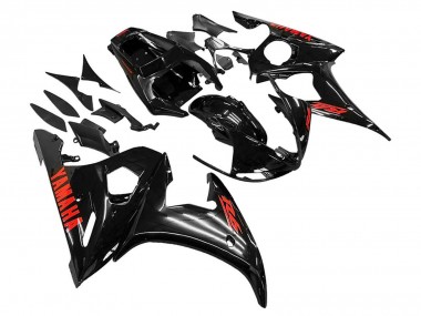 Carenados Moto Yamaha YZF R6S 2006-2009 - Negro Brillante Rojo