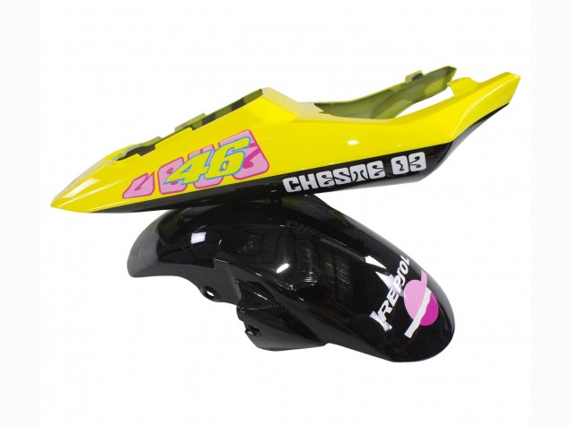 Carenados Moto Yamaha YZF R6S 2006-2009 - Amarillo Rosa Negro Brillante Rossi Repsol 46