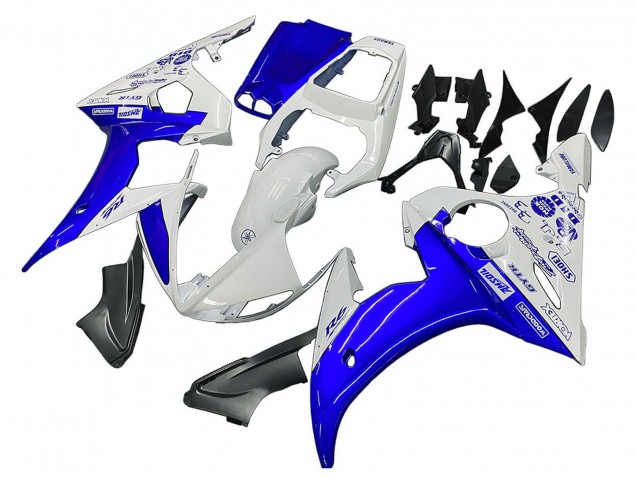 Carenados Moto Yamaha YZF R6 2003-2004 - Blanco Azul GYTR