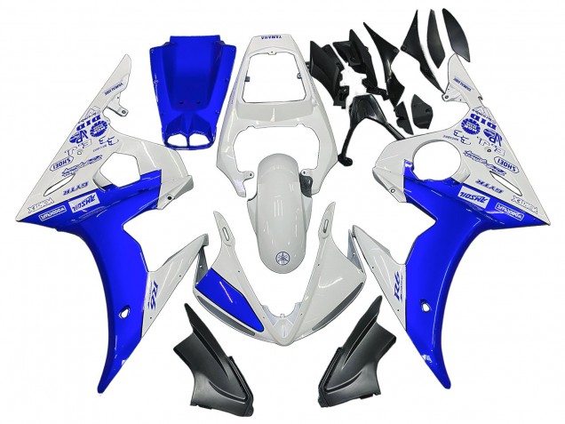 Carenados Moto Yamaha YZF R6S 2006-2009 - Blanco Azul GYTR