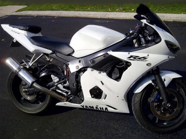 Carenados Moto Yamaha YZF R6 2003-2004 - Blanco Negro Calcomanías