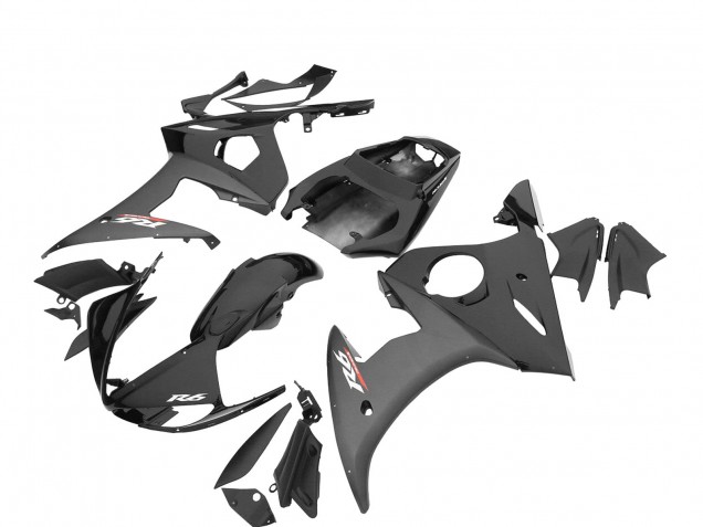 Carenados Moto Yamaha YZF R6S 2006-2009 - Negro Brillante Negro Mate