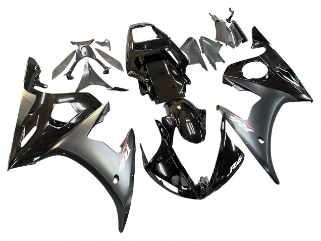 Carenados Moto Yamaha YZF R6S 2006-2009 - Negro Brillante Negro Mate Oro Camaleón