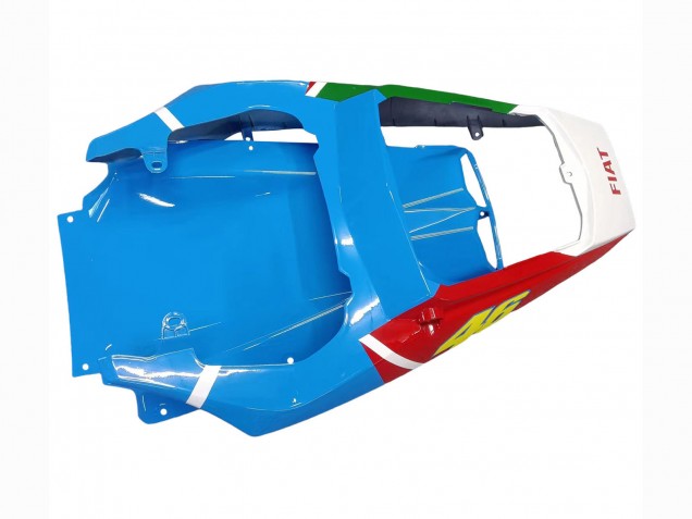 Carenados Moto Yamaha YZF 600 R6 2005 - Azul Claro Blanco Verde Rojo Kastinee Dunlop Motul