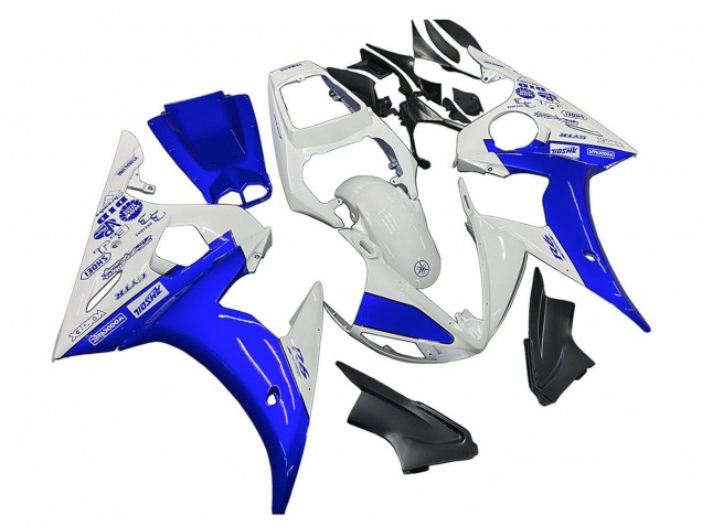 Carenados Moto Yamaha YZF 600 R6 2005 - Blanco Azul Yamalube