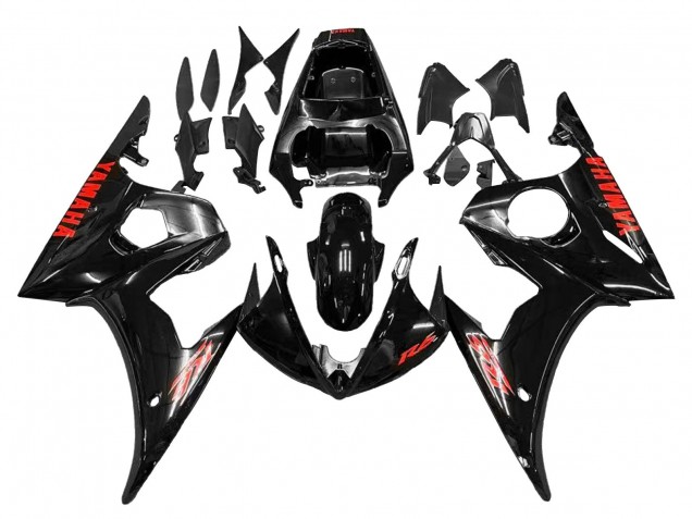 Carenados Moto Yamaha YZF 600 R6 2005 - Negro Rojo