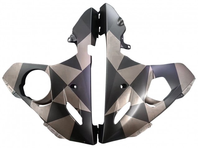 Carenados Moto Yamaha YZF 600 R6 2005 - Negro Mate Gris Geométrico