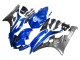 Carenados Moto Yamaha YZF 600 R6 2006-2007 - Azul Blanco Negro Brillante
