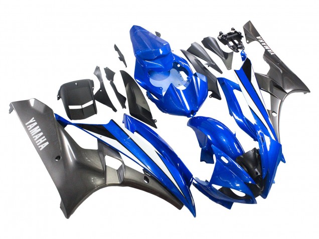 Carenados Moto Yamaha YZF 600 R6 2006-2007 - Azul Blanco Negro Brillante