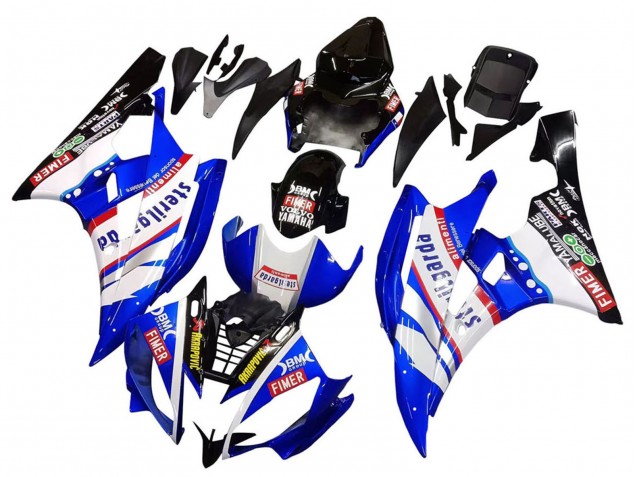 Carenados Moto Yamaha YZF 600 R6 2006-2007 - Blanco Azul Negro Fimer Volvo Yamalube Sterilgarda