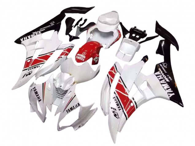 Carenados Moto Yamaha YZF 600 R6 2006-2007 - Blanco Rojo Negro Motul
