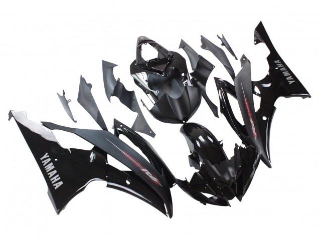 Carenados Moto Yamaha YZF 600 R6 2008-2016 - Negro Brillante Negro Mate
