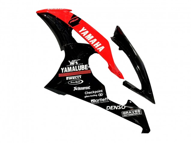 Carenados Moto Yamaha YZF 600 R6 2008-2016 - Rojo Negro Brillante DENSO Yamalube 21