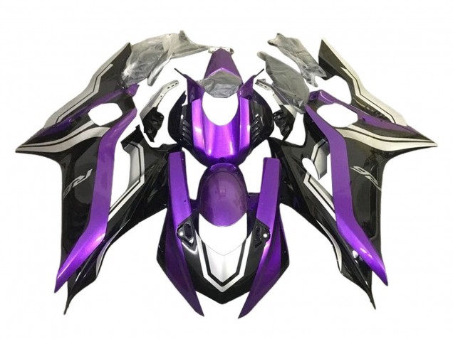 Carenados Moto Yamaha YZF 600 R6 2017-2025 - Plata Púrpura Negro Brillante
