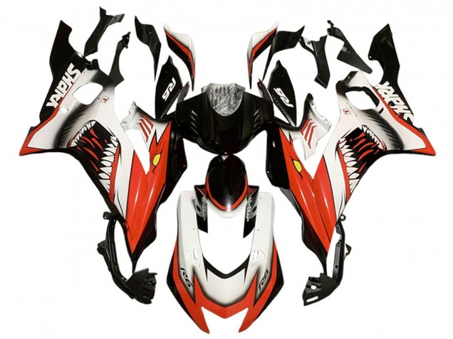 Carenados Moto Yamaha YZF 600 R6 2017-2025 - Blanco Rojo Negro Tiburón