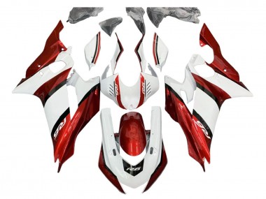 Kits Carenado Moto Yamaha YZF 600 R6 2017-2023 - Blanco Rojo Negro
