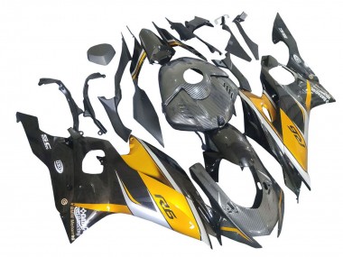 Carenados Moto Yamaha YZF 600 R6 2017-2025 - Oro Negro FibraCarbono