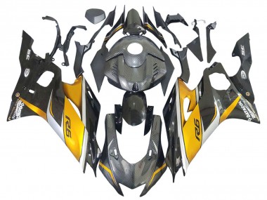 Carenados Moto Yamaha YZF 600 R6 2017-2025 - Oro Negro FibraCarbono