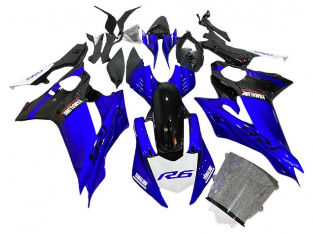 Carenados Moto Yamaha YZF 600 R6 2017-2025 - Azul Negro Blanco