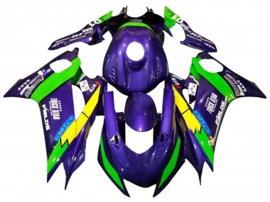 Carenados Moto Yamaha YZF 600 R6 2017-2025 - Verde Púrpura Amarillo Negro Trick Star