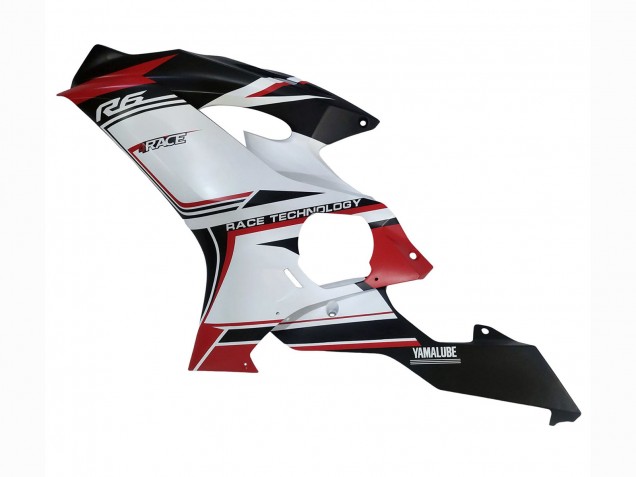 Carenados Moto Yamaha YZF 600 R6 2017-2025 - Blanco Rojo Negro Semakin Didepan