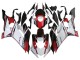 Carenados Moto Yamaha YZF 600 R6 2017-2025 - Blanco Rojo Negro Semakin Didepan