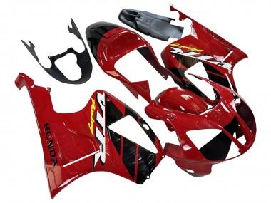 Carenados Moto Honda VTR1000 2000-2006 - Rojo Negro Raya Carrera
