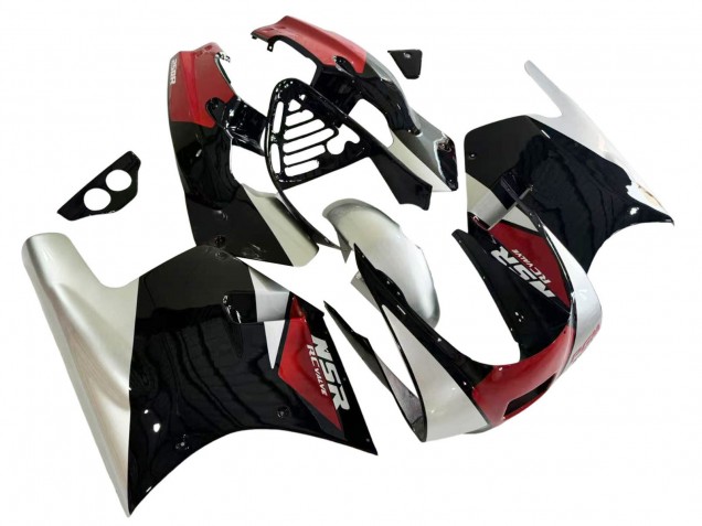 Carenados Moto Honda NSR250R 1988-1989 - Plata Rojo Negro Brillante