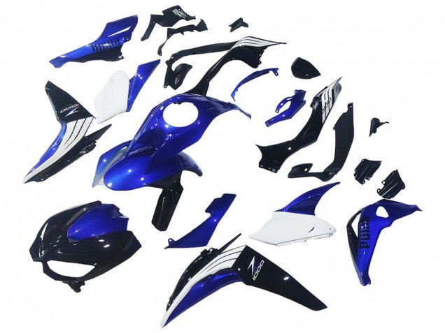 Carenados Moto Kawasaki Z1000 2014-2019 - Blanco Azul Negro