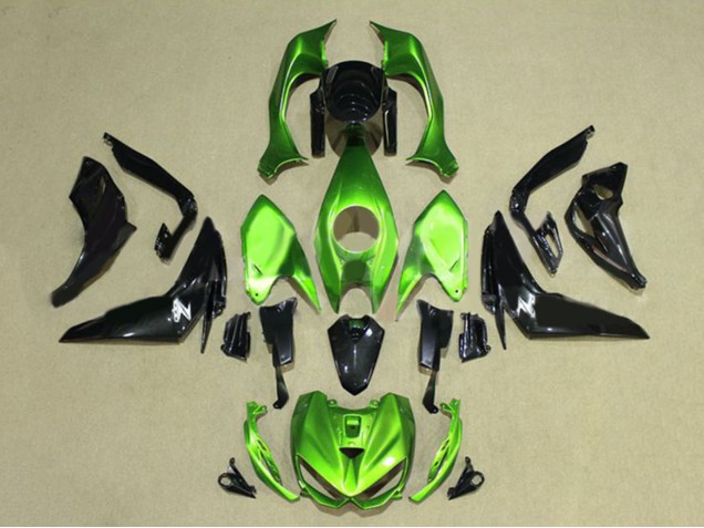 Carenados Moto Kawasaki Z1000 2014-2019 - Verde Negro Brillante