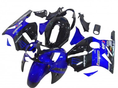 Carenados Moto Kawasaki ZX12R 2000-2001 - Negro Brillante Azul Monstruo
