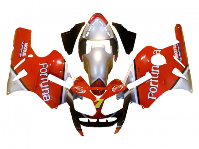 Carenados Moto Kawasaki ZX12R 2002-2006 - Rojo Plata Fortuna