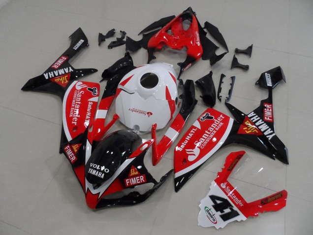 Carenados Moto Yamaha YZF R1 2007-2008 - Rojo Blanco Negro Volvo Fimer Santander